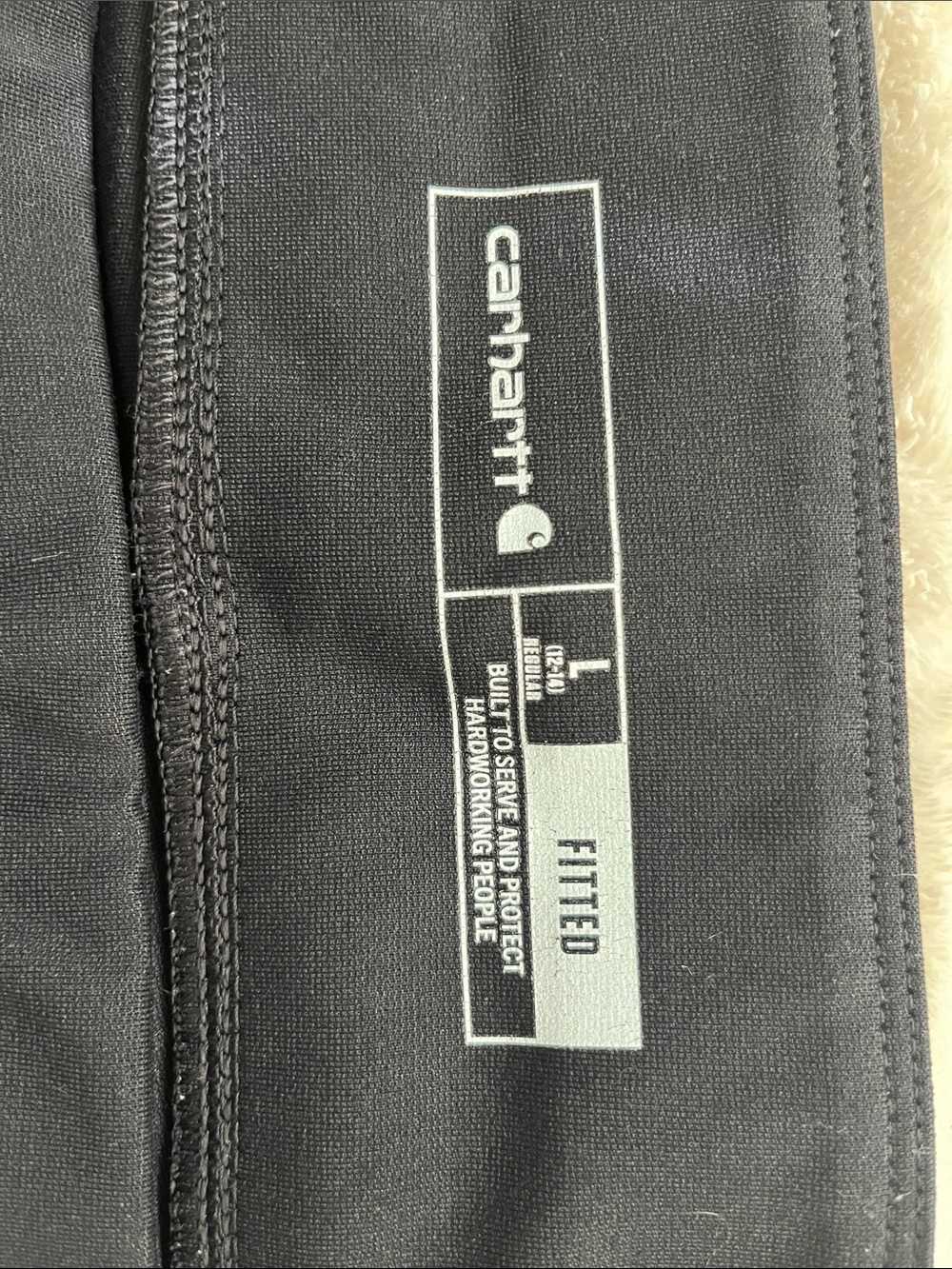 Carhartt Women’s Stretch Black Double-knee Cargo Work Utility Pants - Picture 5 of 5